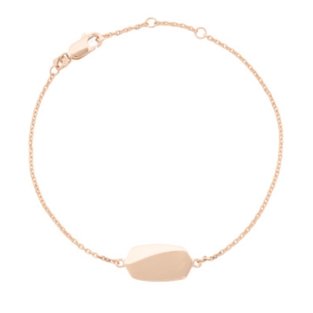 NWT Kendra Scott 18k Rose Gold Sterling Silver Elaina Bracelet